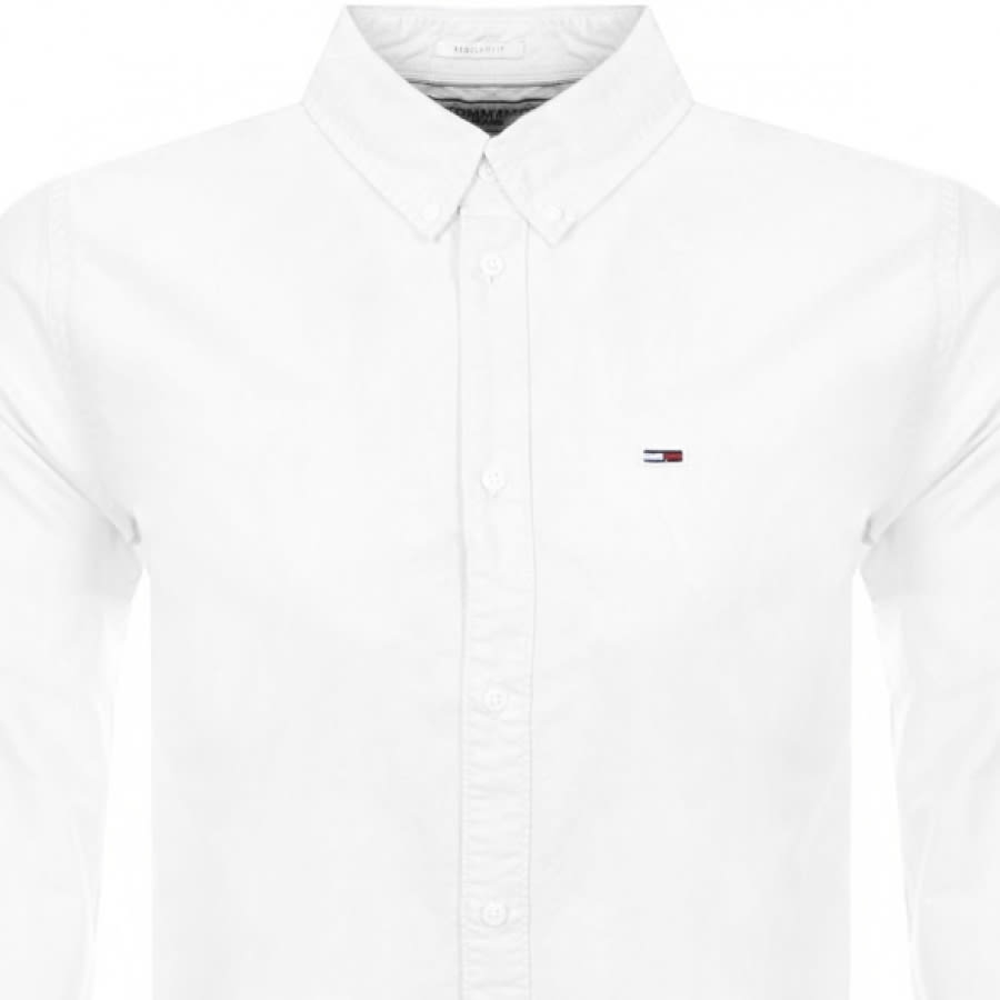 Alternative Image for ProductTommy Jeans Long Sleeved Oxford Shirt White2
